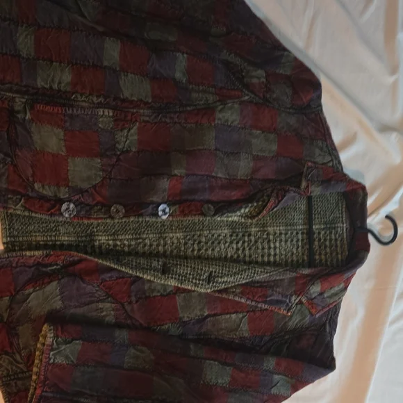 Plaid Button-Up Jacket - Picture 1 of 4